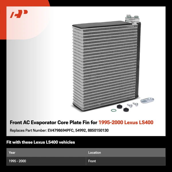 Front AC Evaporator Core Plate Fin for 1995-2000 Lexus LS400