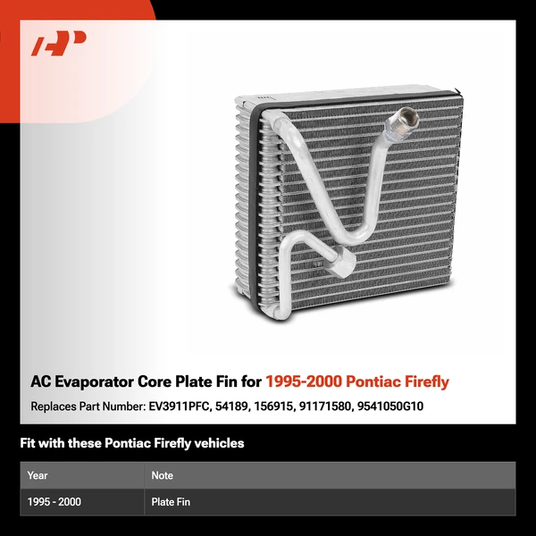 AC Evaporator Core Plate Fin for 1995-2000 Pontiac Firefly