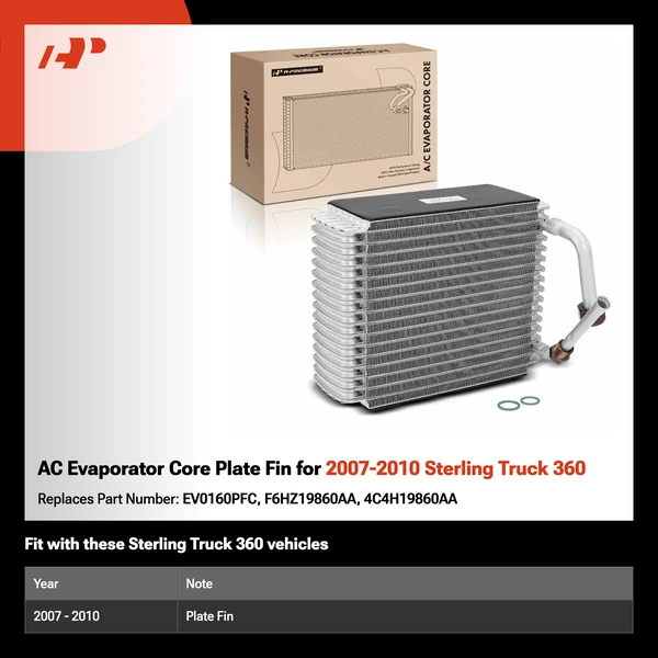 AC Evaporator Core Plate Fin for 2007-2010 Sterling Truck 360