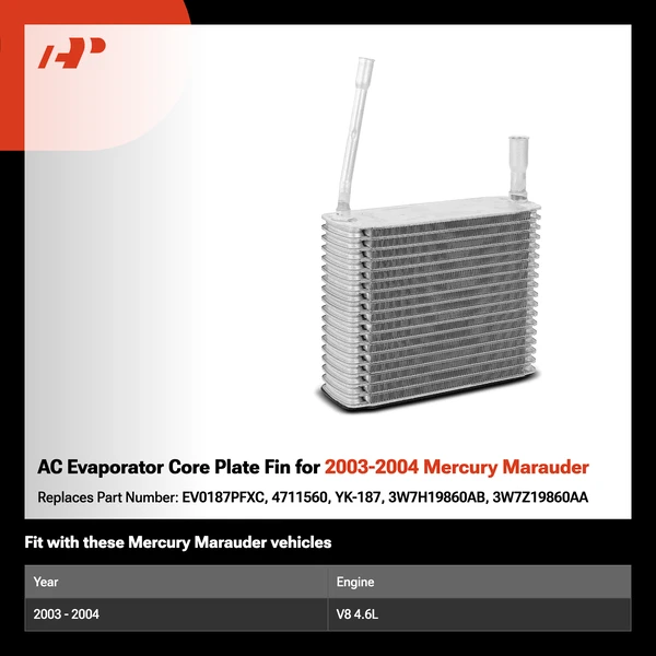 AC Evaporator Core Plate Fin for 2003-2004 Mercury Marauder