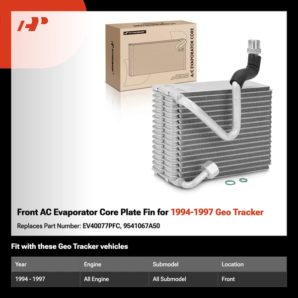 Front AC Evaporator Core Plate Fin for 1994-1997 Geo Tracker