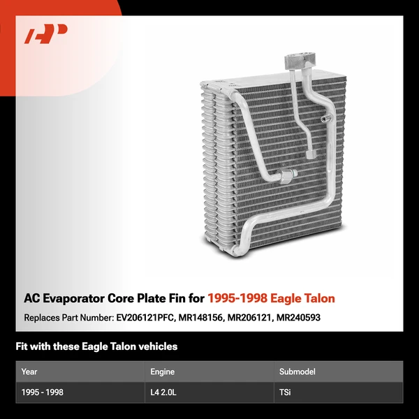 AC Evaporator Core Plate Fin for 1995-1998 Eagle Talon