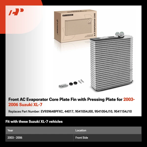Front AC Evaporator Core Plate Fin with Pressing Plate for 2003-2006 Suzuki XL-7