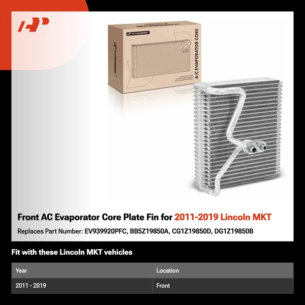 Front AC Evaporator Core Plate Fin for 2011-2019 Lincoln MKT