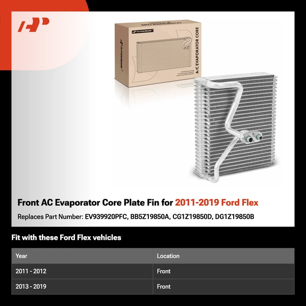 Front AC Evaporator Core Plate Fin for 2011-2019 Ford Flex