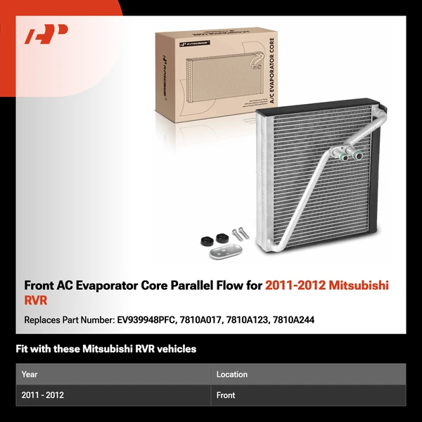 Front AC Evaporator Core Parallel Flow for 2011-2012 Mitsubishi RVR