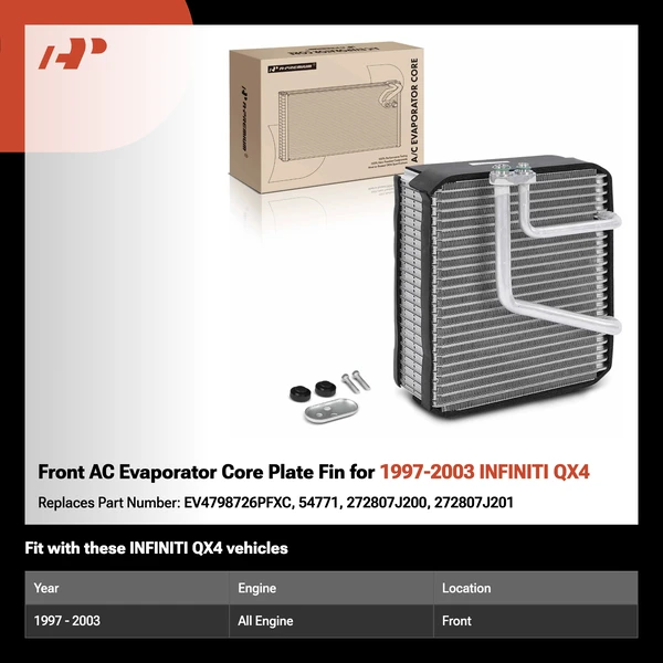 Front AC Evaporator Core Plate Fin for 1997-2003 INFINITI QX4