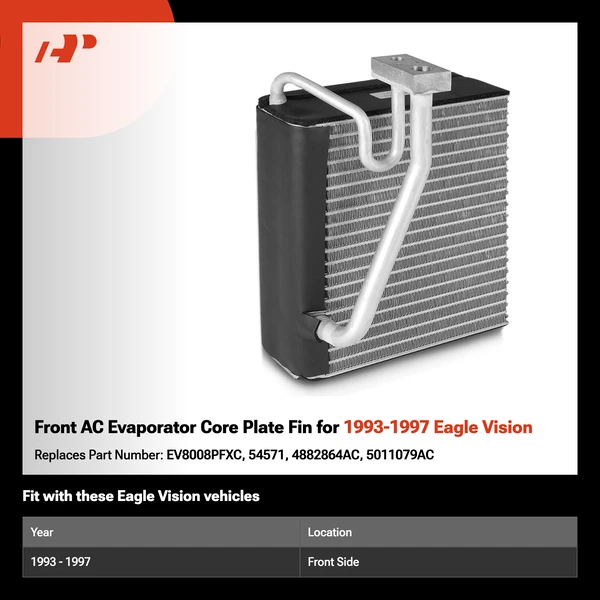 Front AC Evaporator Core Plate Fin for 1993-1997 Eagle Vision