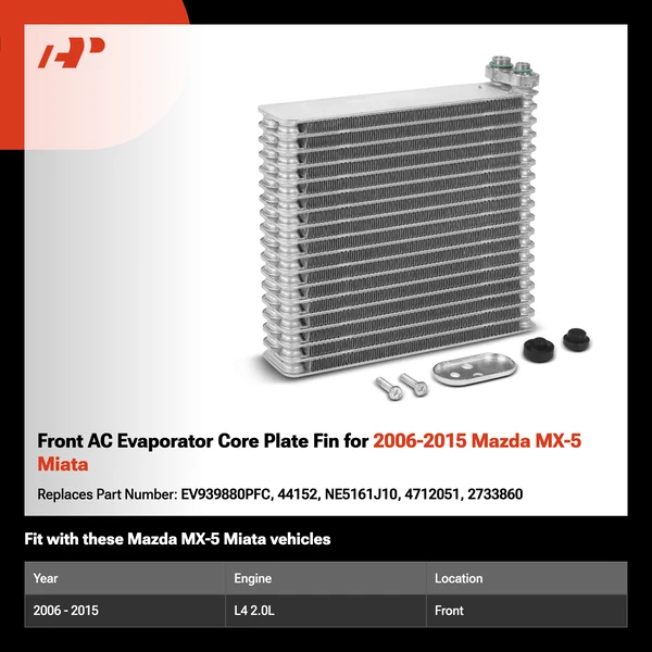 Front AC Evaporator Core Plate Fin for 2006-2015 Mazda MX-5 Miata