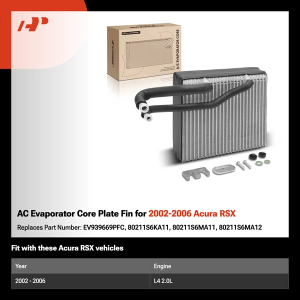 AC Evaporator Core Plate Fin for 2002-2006 Acura RSX