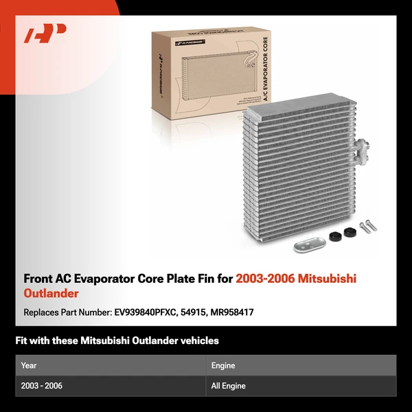 Front AC Evaporator Core Plate Fin for 2003-2006 Mitsubishi Outlander