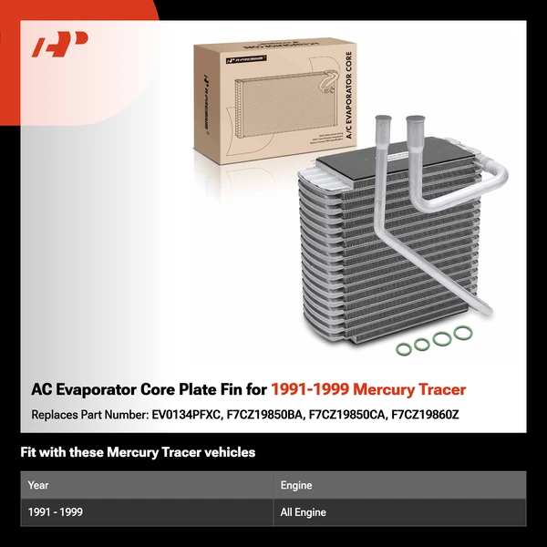AC Evaporator Core Plate Fin for 1991-1999 Mercury Tracer