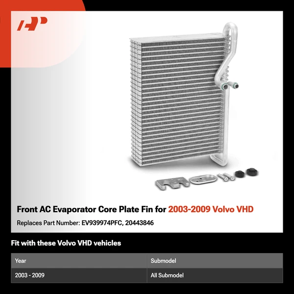 Front AC Evaporator Core Plate Fin for 2003-2009 Volvo VHD