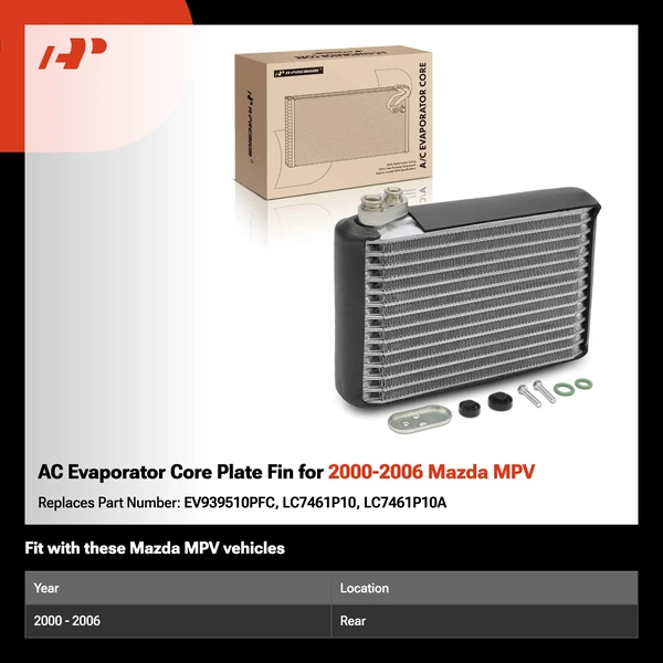 AC Evaporator Core Plate Fin for 2000-2006 Mazda MPV