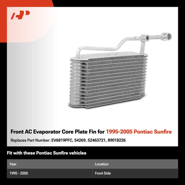 Front AC Evaporator Core Plate Fin for 1995-2005 Pontiac Sunfire