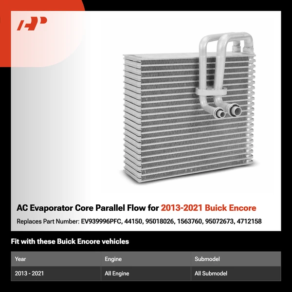 AC Evaporator Core Parallel Flow for 2013-2021 Buick Encore