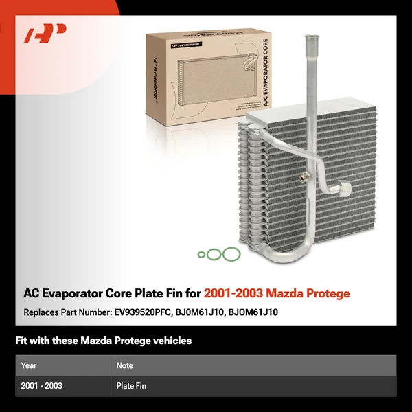 AC Evaporator Core Plate Fin for 2001-2003 Mazda Protege