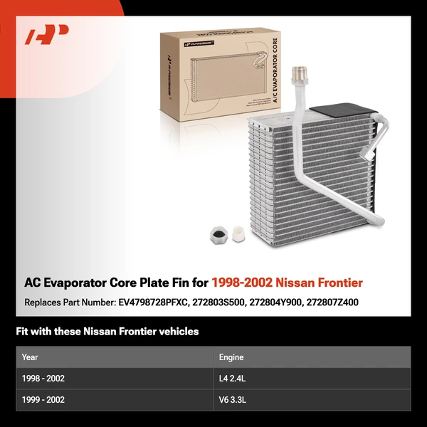 AC Evaporator Core Plate Fin for 1998-2002 Nissan Frontier