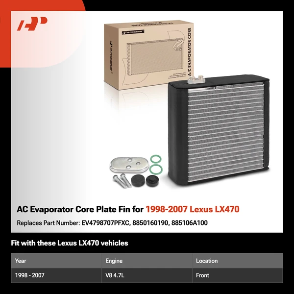 AC Evaporator Core Plate Fin for 1998-2007 Lexus LX470