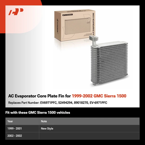 AC Evaporator Core Plate Fin for 1999-2002 GMC Sierra 1500
