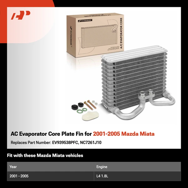 AC Evaporator Core Plate Fin for 2001-2005 Mazda Miata