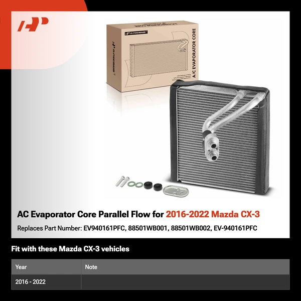 AC Evaporator Core Parallel Flow for 2016-2022 Mazda CX-3