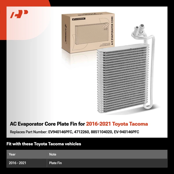 AC Evaporator Core Plate Fin for 2016-2021 Toyota Tacoma