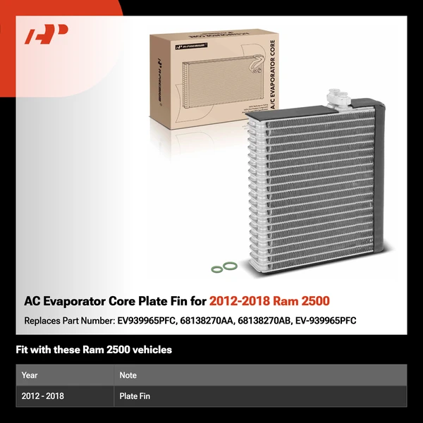 AC Evaporator Core Plate Fin for 2012-2018 Ram 2500