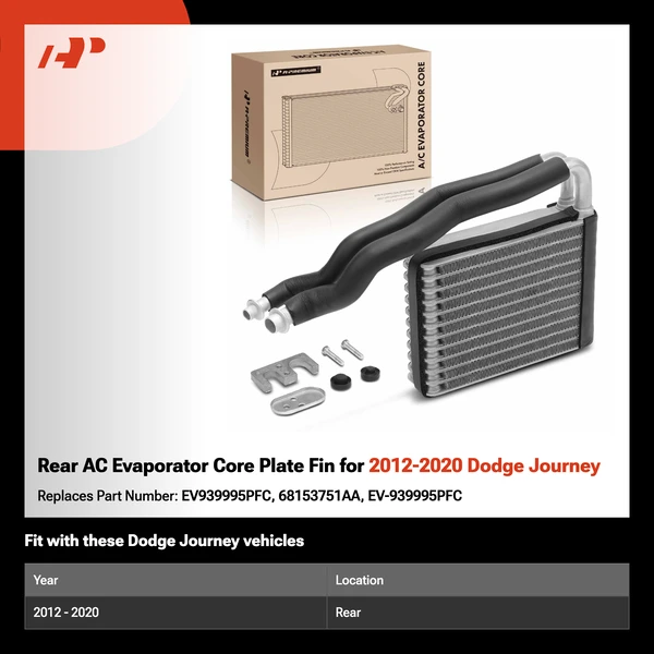 Rear AC Evaporator Core Plate Fin for 2012-2020 Dodge Journey