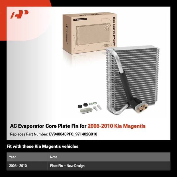 AC Evaporator Core Plate Fin for 2006-2010 Kia Magentis