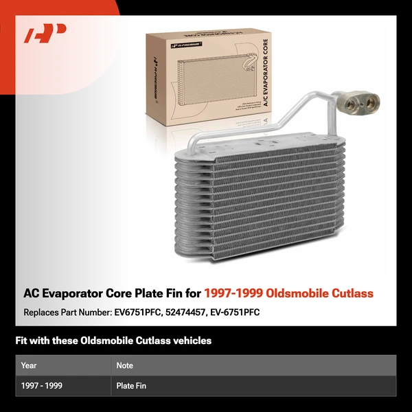 AC Evaporator Core Plate Fin for 1997-1999 Oldsmobile Cutlass