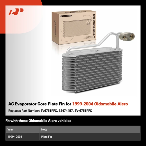 AC Evaporator Core Plate Fin for 1999-2004 Oldsmobile Alero
