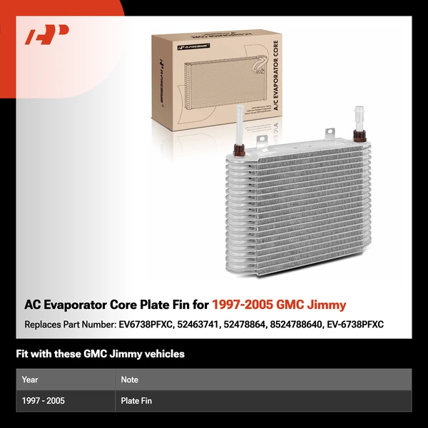 AC Evaporator Core Plate Fin for 1997-2005 GMC Jimmy