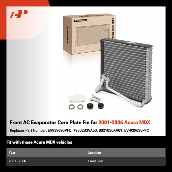 Front AC Evaporator Core Plate Fin for 2001-2006 Acura MDX