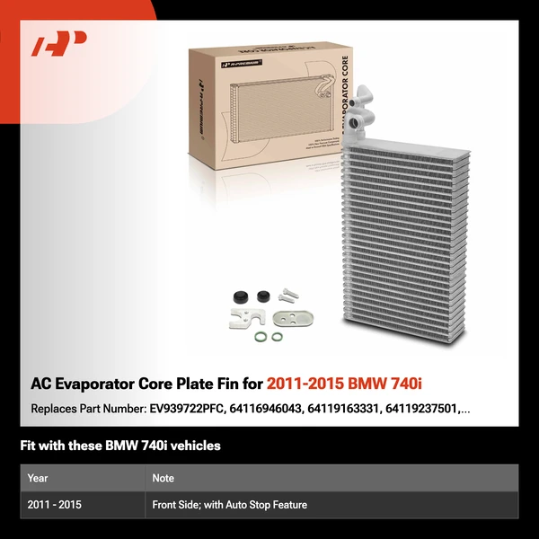AC Evaporator Core Plate Fin for 2011-2015 BMW 740i