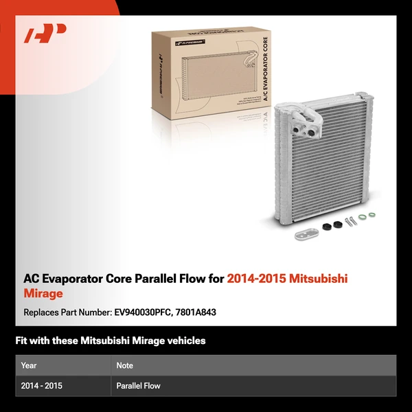 AC Evaporator Core Parallel Flow for 2014-2015 Mitsubishi Mirage