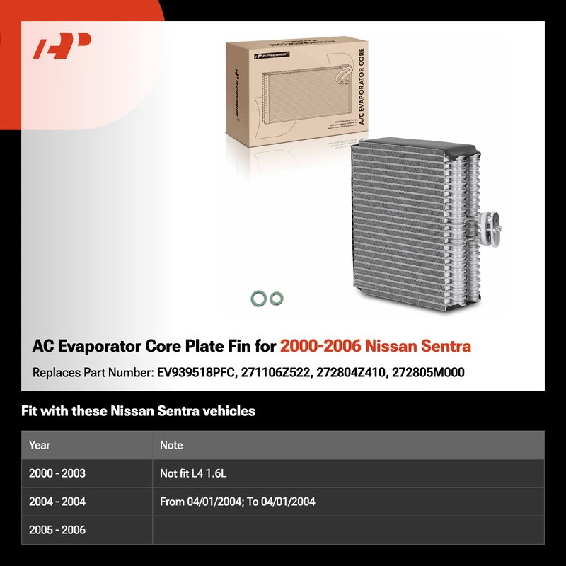 AC Evaporator Core Plate Fin for 2000-2006 Nissan Sentra