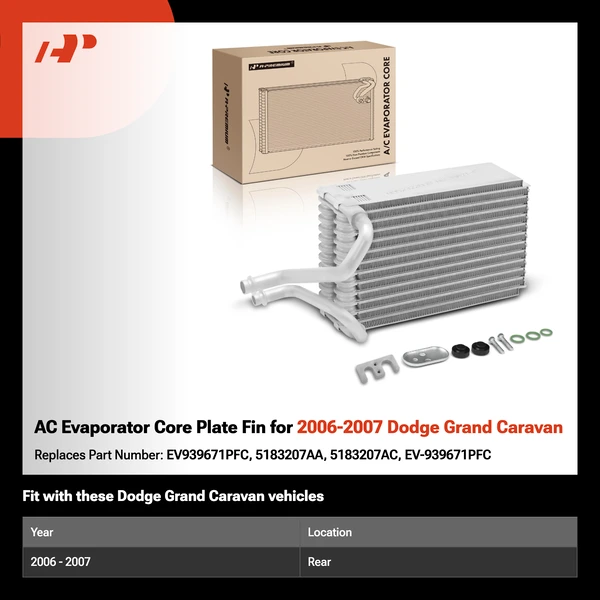 AC Evaporator Core Plate Fin for 2006-2007 Dodge Grand Caravan