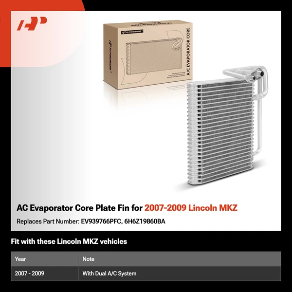 AC Evaporator Core Plate Fin for 2007-2009 Lincoln MKZ