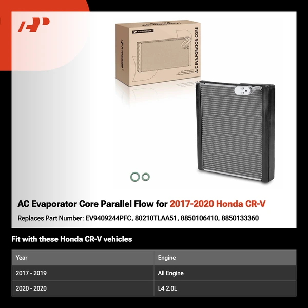 AC Evaporator Core Parallel Flow for 2017-2020 Honda CR-V
