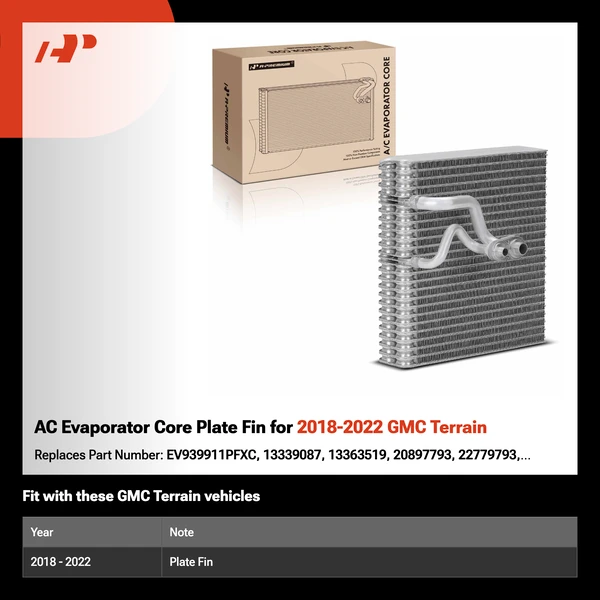 AC Evaporator Core Plate Fin for 2018-2022 GMC Terrain