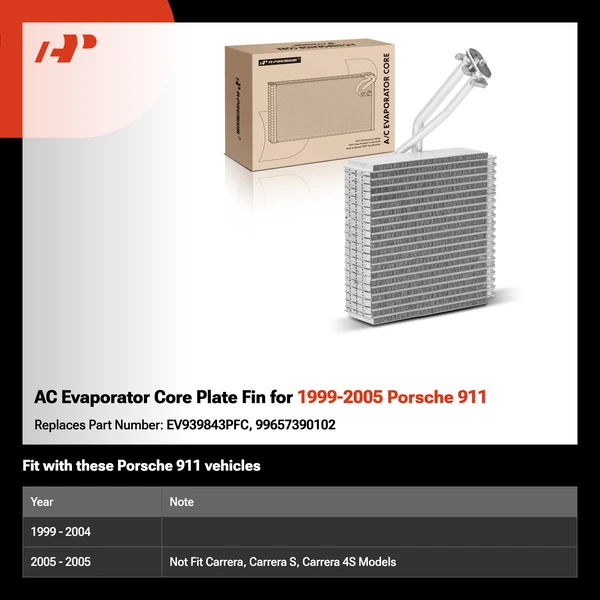 AC Evaporator Core Plate Fin for 1999-2005 Porsche 911