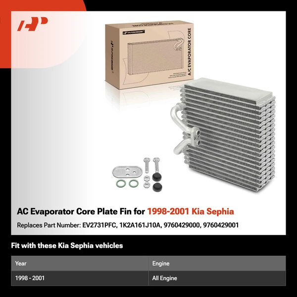 AC Evaporator Core Plate Fin for 1998-2001 Kia Sephia