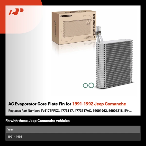AC Evaporator Core Plate Fin for 1991-1992 Jeep Comanche