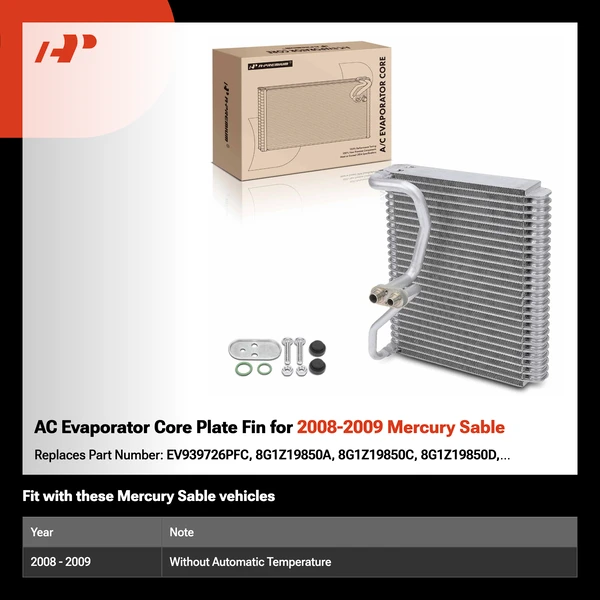 AC Evaporator Core Plate Fin for 2008-2009 Mercury Sable