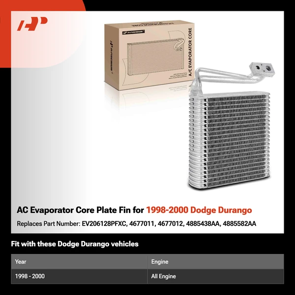 AC Evaporator Core Plate Fin for 1998-2000 Dodge Durango