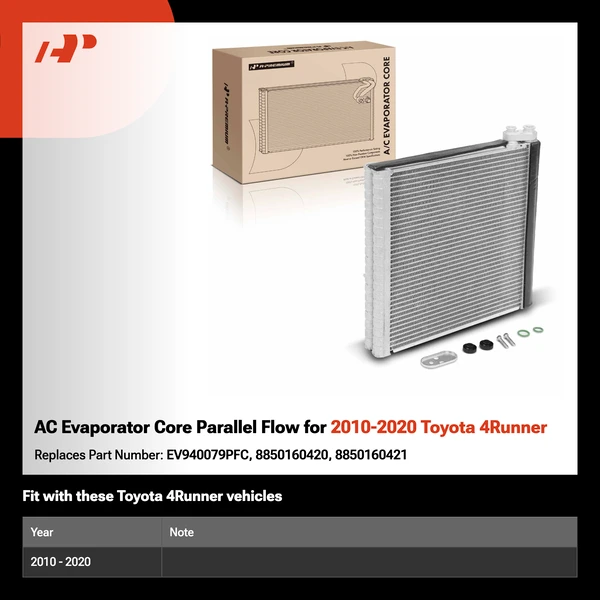 AC Evaporator Core Parallel Flow for 2010-2020 Toyota 4Runner