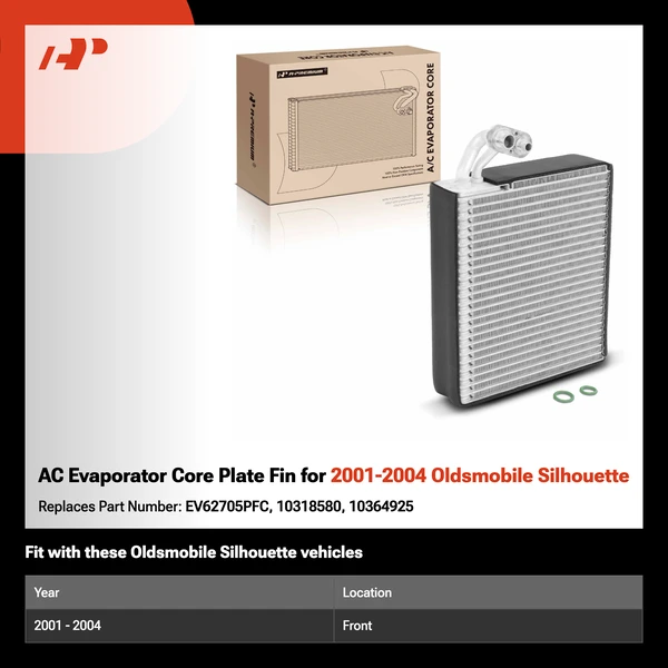 AC Evaporator Core Plate Fin for 2001-2004 Oldsmobile Silhouette