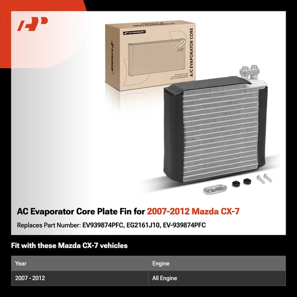 AC Evaporator Core Plate Fin for 2007-2012 Mazda CX-7