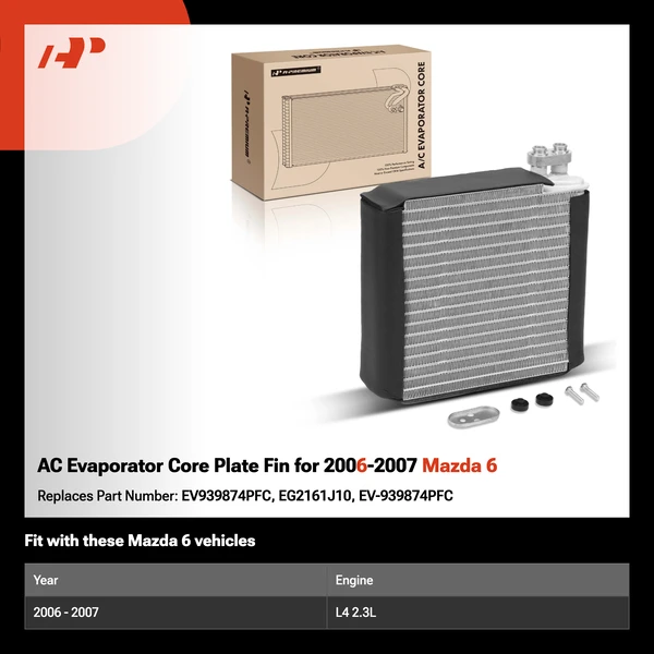 AC Evaporator Core Plate Fin for 2006-2007 Mazda 6